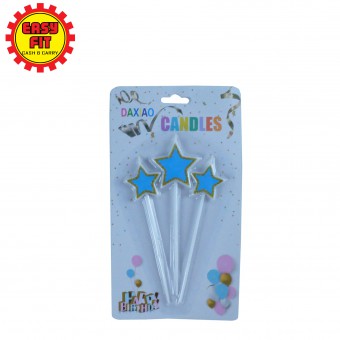 3'S BIRTHDAY STAR SHAPE CANDLE